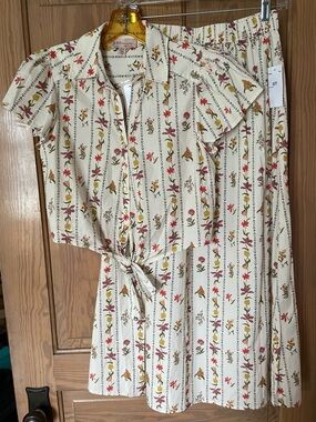 Philosophy Garden 2-piece Cotton Skirt and Blouse Set, XS, NWT